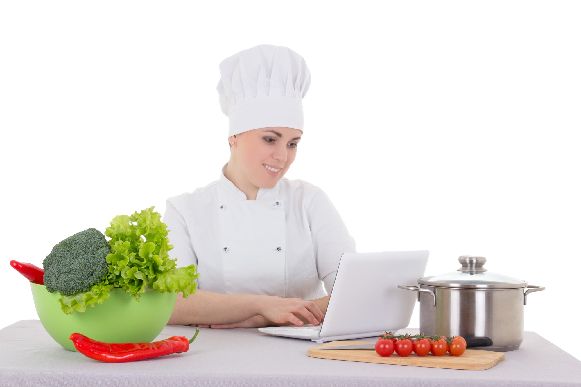 Local chef teaching in a small kitchen