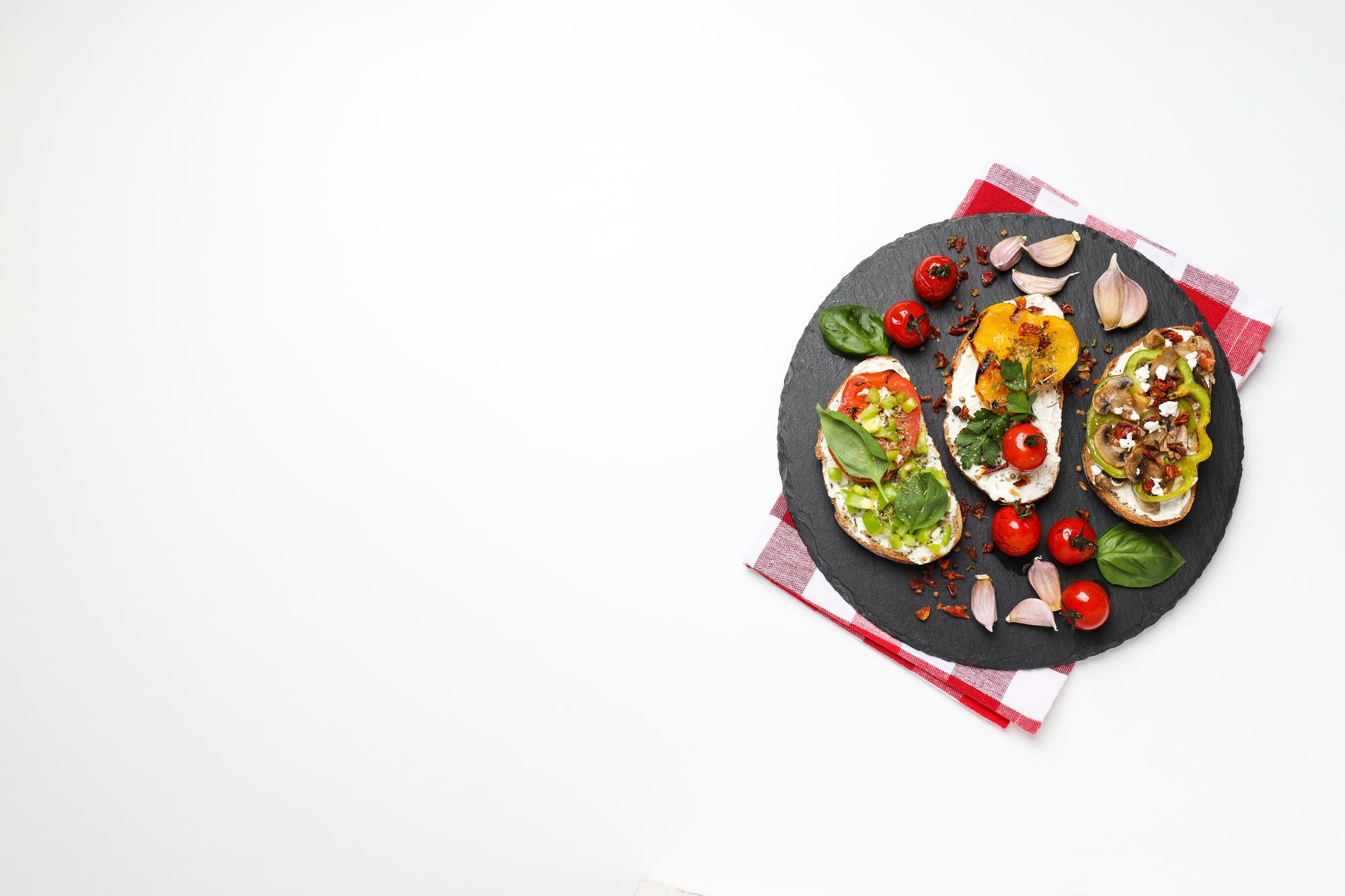 Selection of prepared dishes from courses